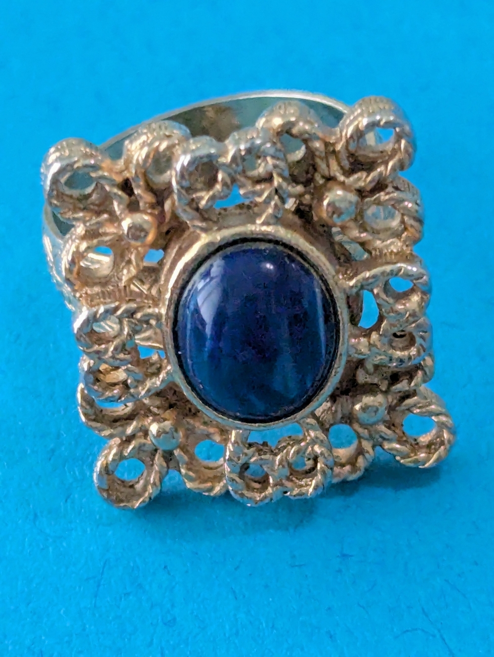 Rare Vintage 1975 Sarah Coventry "Victoria Blue" Maltese Cross & Ring! - Picture 5 of 8